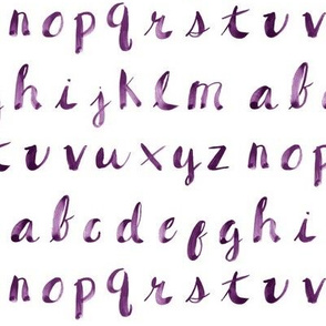 Painted Alphabet // Purple