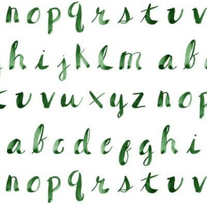 Painted Alphabet // Green