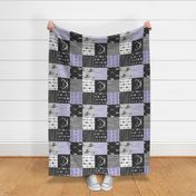 Patchwork Deer - Lilac Black And Grey - Rotated