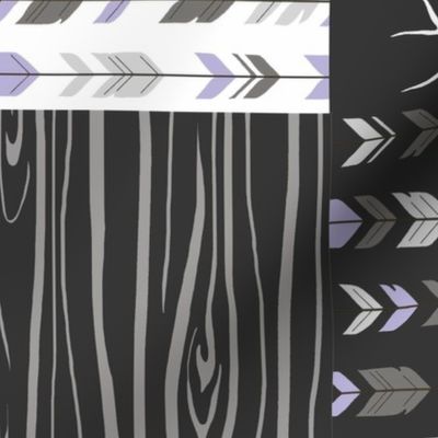 Patchwork Deer - Lilac Black And Grey - Rotated