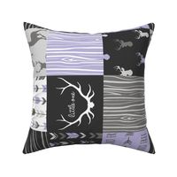 Patchwork Deer - Lilac Black And Grey - Rotated