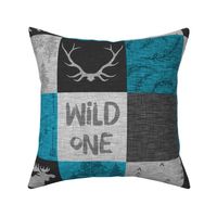 Wild One Quilt - Turquoise Black And Grey