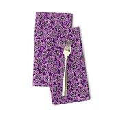 Block print stars in purple, Medium