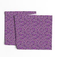 Block print stars in purple, Medium