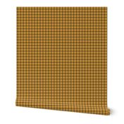 Square Grid - Mustard Black