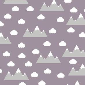 Lilac Mountains and Clouds