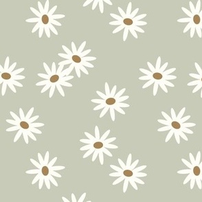 daisies - mint, baby girl floral MEDIUM scale 