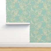 Lace Birds {Cream/Mint}