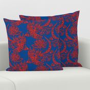 Lace Birds {Scarlet/Ultramarine}