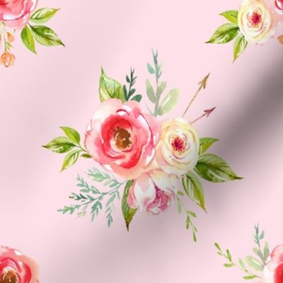 8" Natural Rose Florals // Blush