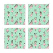 ballet // dancing dancer ballet fabric cute girls music mint