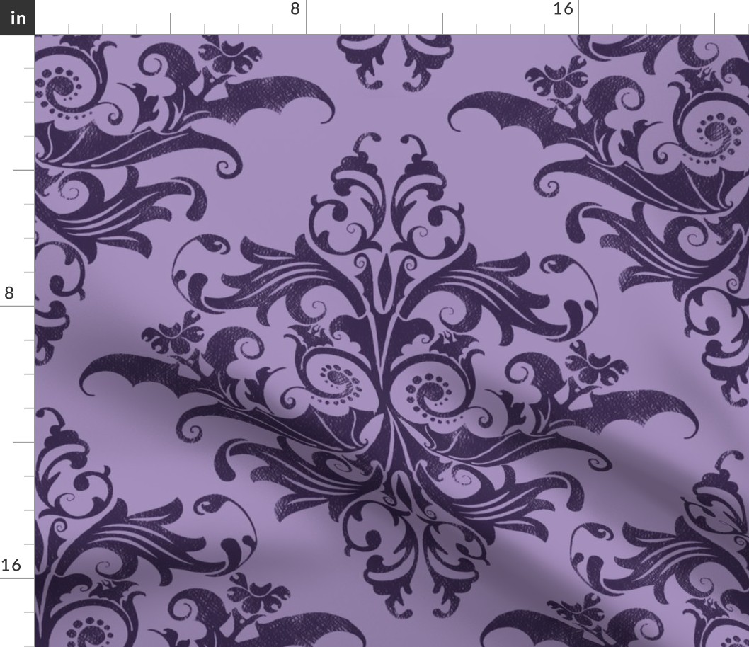 Calvarium Damask - dark purple-light purple