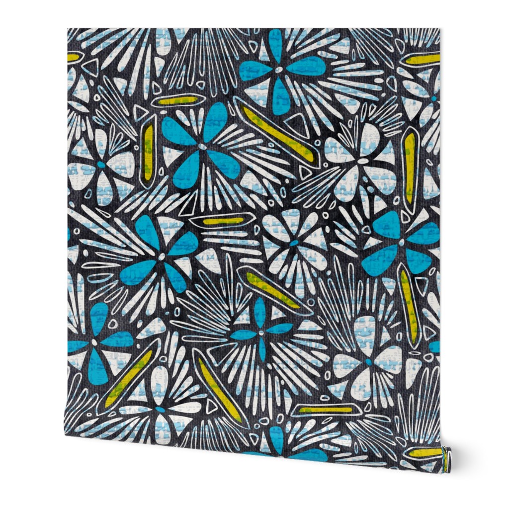 Asha Floral - Blue Yellow