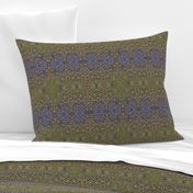 ornate blue gold tapestry