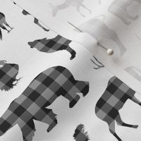 Grey Plaid Animals