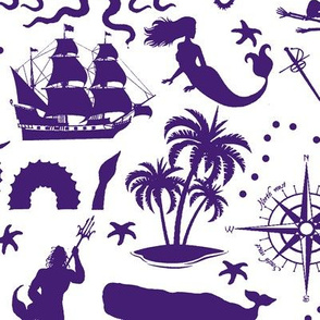 High Seas Adventure in Purple // Large
