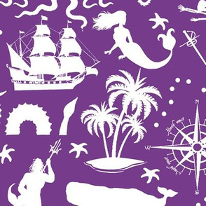 High Seas Adventure on Purple // Large