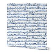 Sheet Music in Blue // Large