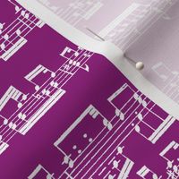 Sheet Music on Purple // Large