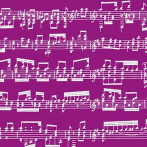 Sheet Music on Purple // Large