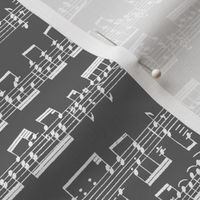 Sheet Music on Dark Grey // Small