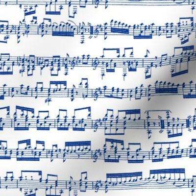 Sheet Music in Blue // Small