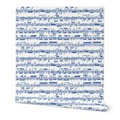 Sheet Music in Blue // Small