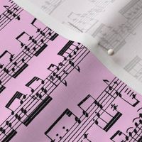Sheet Music on Light Pink // Small