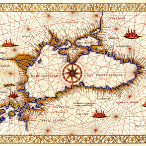 1533 Black Sea Map (54"W)