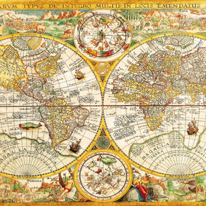 1594 World Map (56")
