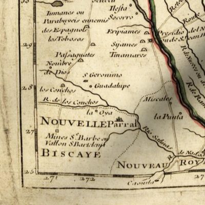 1718 Carte de la Louisiane (54"W)