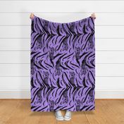 Tribal Tiger stripes print - vertical psychic purple large