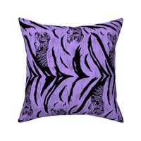 Tribal Tiger stripes print - vertical psychic purple medium