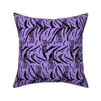 Tribal Tiger stripes print - vertical psychic purple small