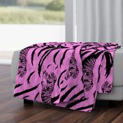 Tribal Tiger stripes print - vertical bubblegum pink large