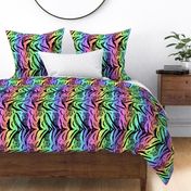 Tribal Tiger stripes print - vertical neon rainbow medium