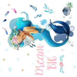 36"x42" Aqua Mermaid Dream Big