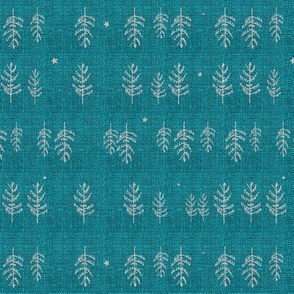 Arctic Night Forest (SMALL) (teal)
