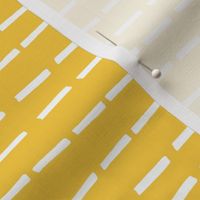 Dashed Lines on Mustard Yellow