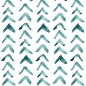 Turquoise Watercolor Arrows // Vertical