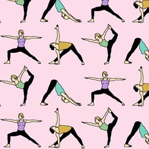 Yoga Girls on Pink // Small