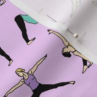 Yoga Girls on Purple // Small