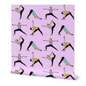 Yoga Girls on Purple // Small
