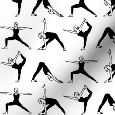 Yoga Poses in Black // Small