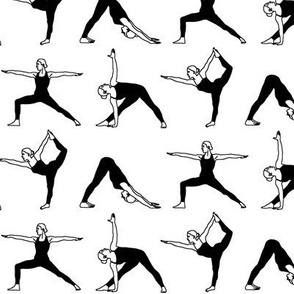 Yoga Poses in Black // Small