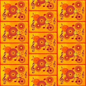 MDZ26 -  Small - Musical Daze in Orange and Maroon