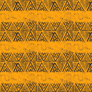 The Rain in Africa Batik Chevron on Gold