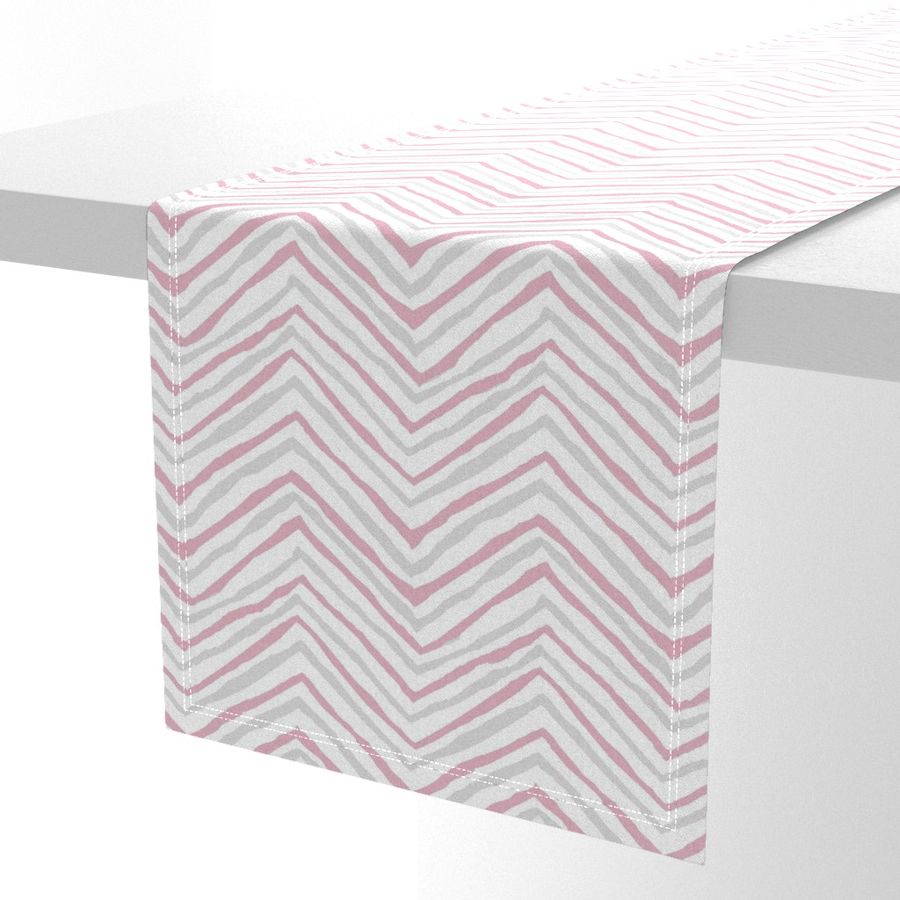 zig zag pink gray grey chevron painted stripes