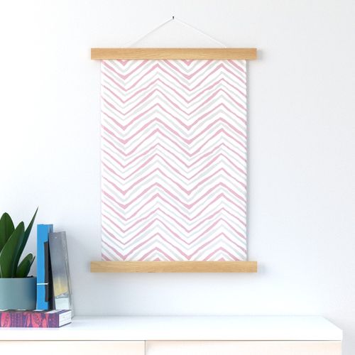 zig zag pink gray grey chevron painted stripes