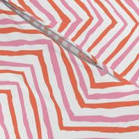 zig zag orange pink chevron stripes 